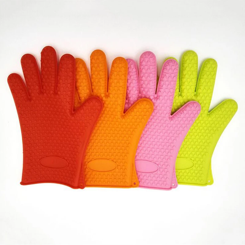 1PC Non-slip Insulation Silicone Microwave Oven Glove Kitchen Cooking  Baking BBQ High Temperature Thickening Glove G180