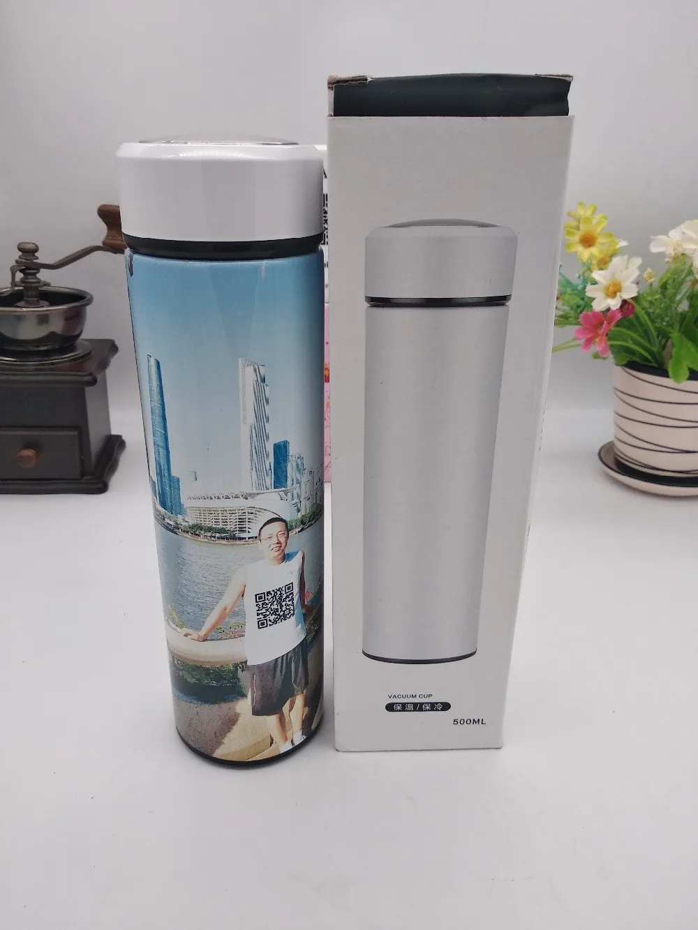 350ML/500ML Thermos photo LOGO Creative gifts DIY Customize  picture colorful print LOGO name Thermal Bottle MAZWEI