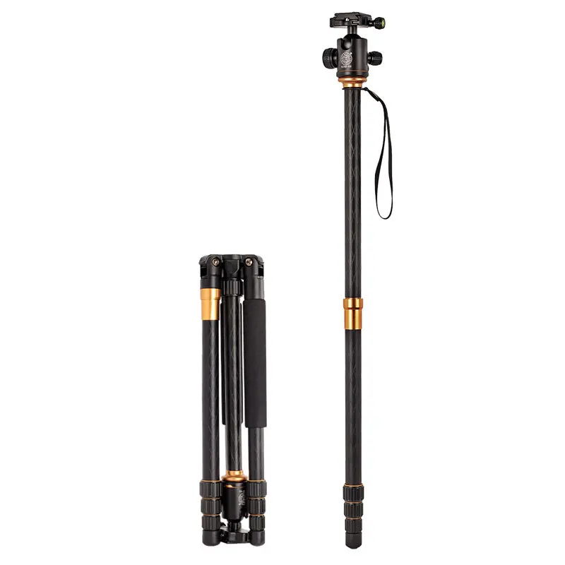 QZSD Q999 Professional Tripod Portable Monopod Detachable Ball Head Magnesium Aluminium Alloy Photographic For DSLR Camera