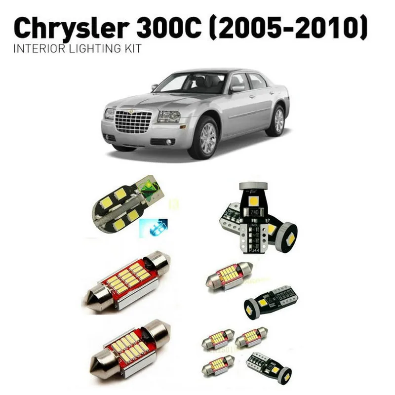 

Led interior lights For Chrysler 300c 2005-2010 12pc Led Lights For Cars lighting kit automotive bulbs Canbus