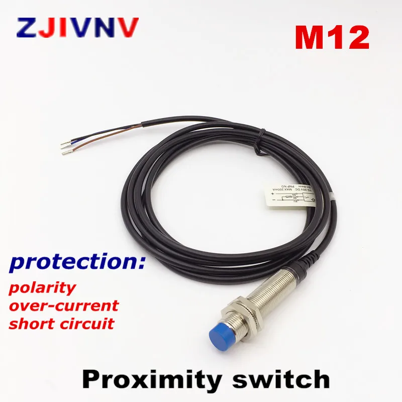 NEW M12 proximity inductive switch NPN PNP NO/NC non-Flush type 4mm distance over-current short-circuit protection metal sensor