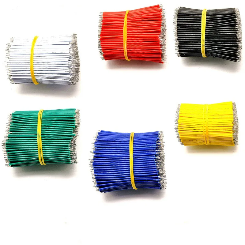 100PCS/Lot Tin-Plated Breadboard PCB Solder Cable 24AWG 5cm Fly Jumper Wire Cable Tin Conductor Wires Connector Wire