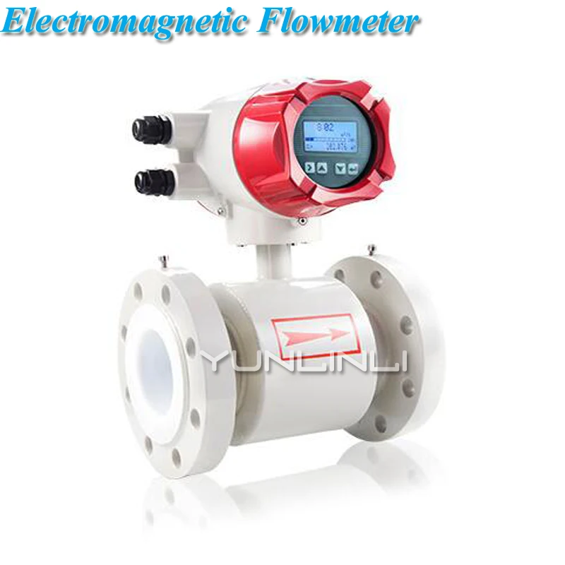 DN32 Intelligent Electromagnetic Flowmeter 220V Sewage Flow Meter Mud ,Electroplating Wastewater Flow Meter