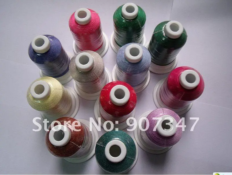 

100% multi color 1000m 120D/2 polyester embroidery thread