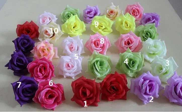 Rose head Diameter 7-8cm Artificial Flowers Silk Camellia Rose head100p Artificial Silk Camellia Rose Flower Head