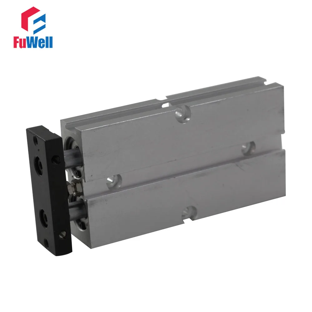 Aluminum Alloy Dual Rod TN Type Pneumatic Cylinder 16mm Bore 70/80/100/150mm Stroke Double Action Air Cylinder