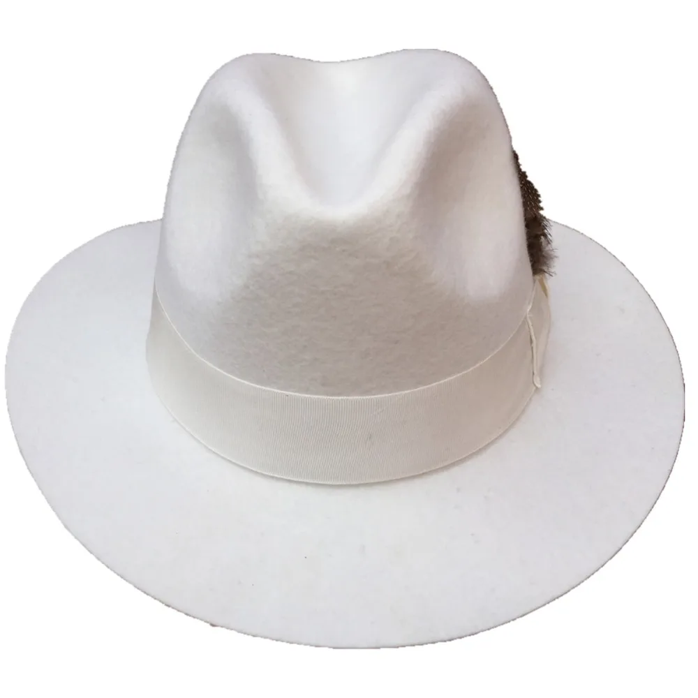 Klassische herren Wollfilz Fedora Hut Pate Hut-Amerikanischen Stil