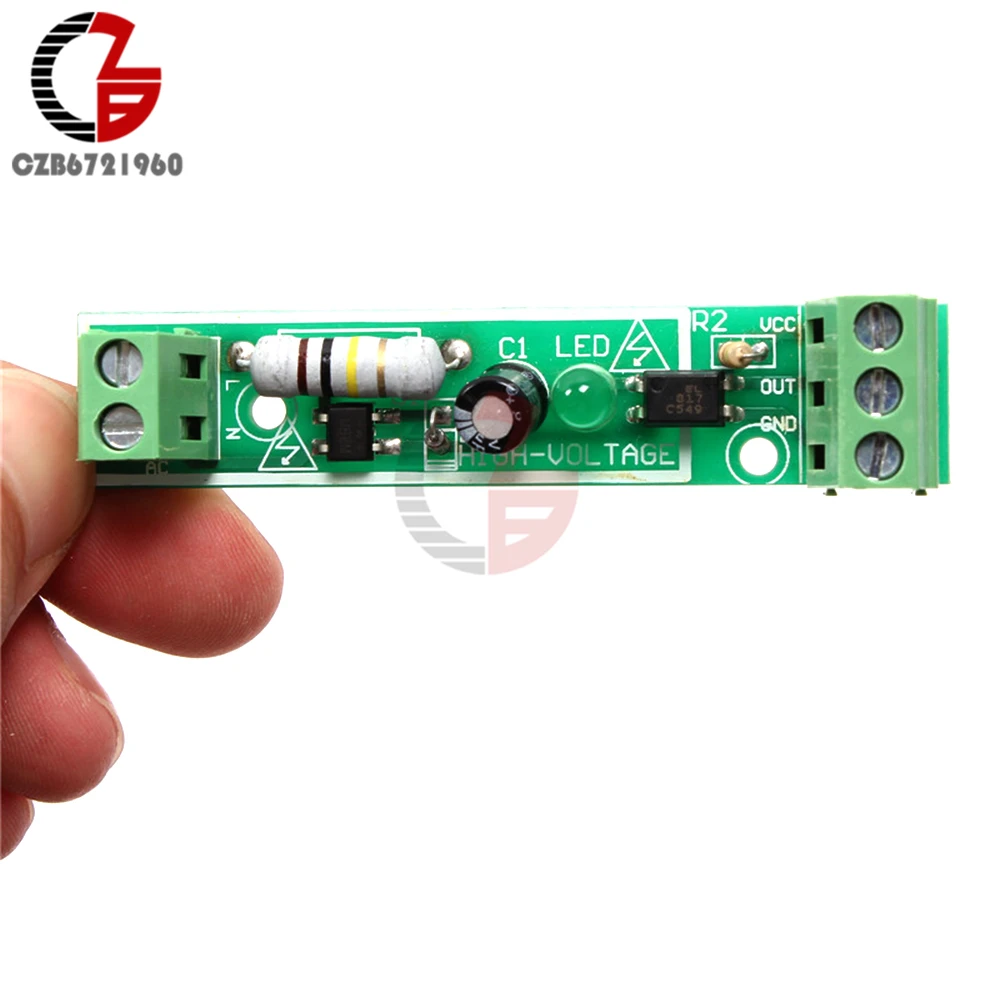 1 Channel AC 220V Optocoupler Isolation Module High Voltage Opto Isolator 3-5V Power Suppply PLC Photoelectricity Coupler Module