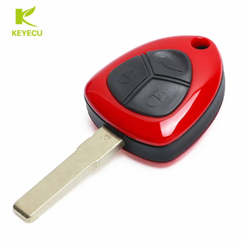 KEYECU New Replacement Shell Remote Key Case Cover Fob 3 Button for Ferrari 458 Italia 2010-2014,FF,599 GTB,California