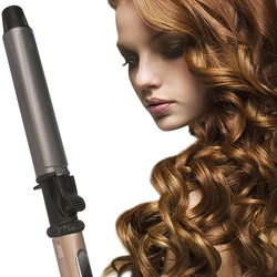 Diameter Size Styles Professional Nano Titanium Hair Curler with LED Digital Black+Gold Color Automatic Rotating Curling Iron