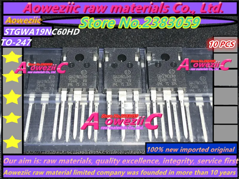 Aoweziic 100% New Imported Nriginal STGWA19NC60HD GWA19NC60HD STGW38IH130D GW38IH130D STGW45HF60WD GW45HF60WD TO-247 Transistor