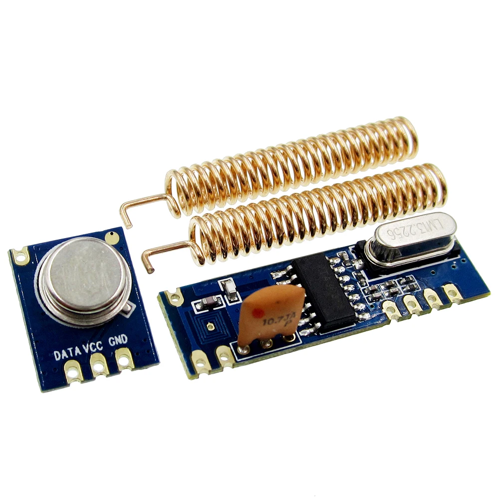 433MHz ASK RF Module kit (RF transmitter STX882+ RF receiver SRX882)+2 pcs nickel-plated spring antenna