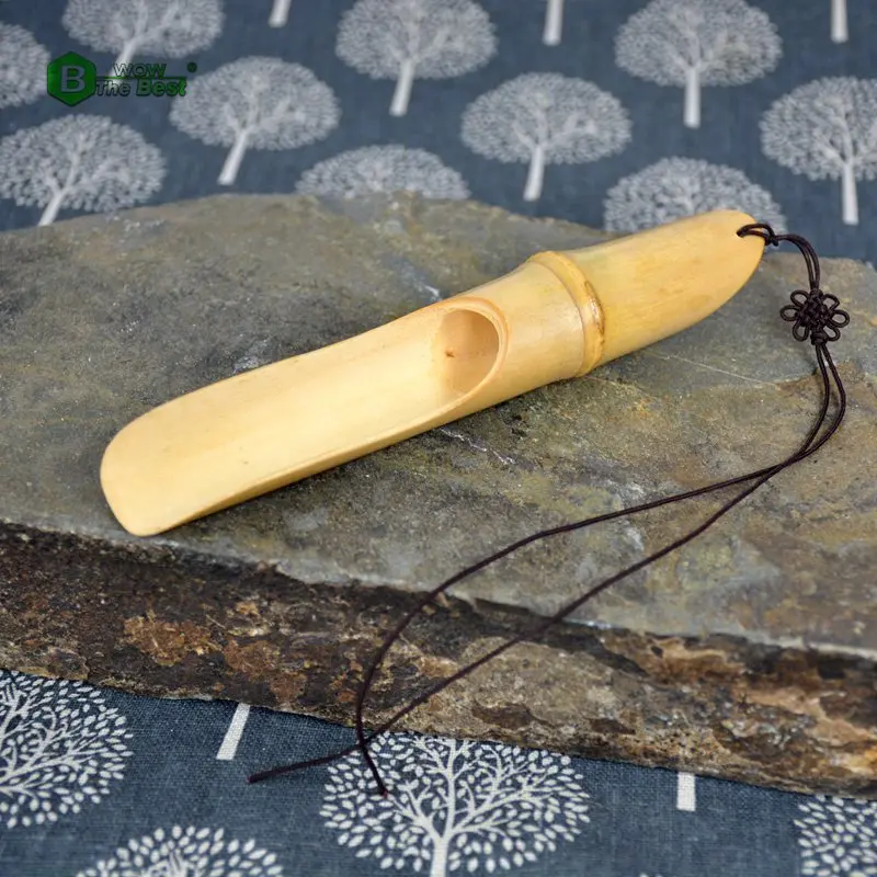 Creative Natural Chinese Ecological Bamboo Tea Spoon Beautiful Traditional Tea Set Scoops