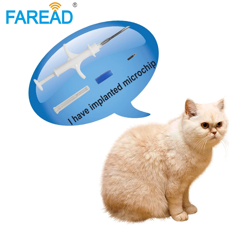 Frete grátis 1.4*8mm 134.2khz icar animal microchip injector iso11784/5 FDX-B rfid tag seringa identificação de animais de estimação