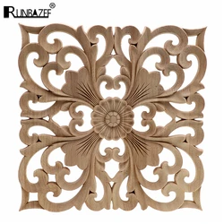 RUNBAZEF Wooden Decal Supply European-style Applique Real Wood Carving Accessories Wholesale And Retail.Woodcarving