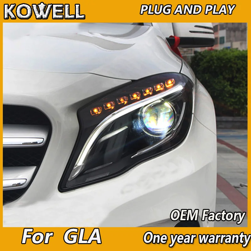 

Car Styling Head Lamp For Benz GLA 200 250 260 2015 2016 2017 Headlights LED Headlight Daytime Running Light DRL Bi-Xenon HID