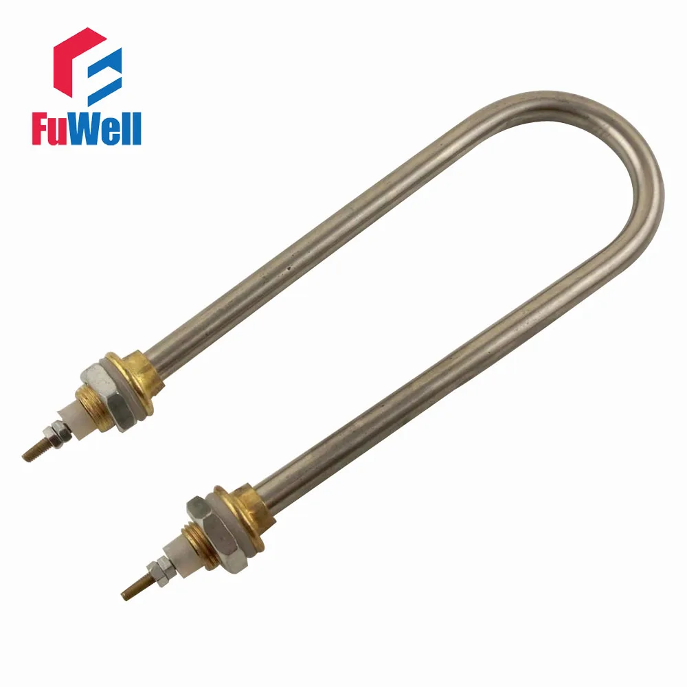 U Shaped Stainless Steel Heating Tube Element 220V 1KW Electric Water Heater Pipe for Water Heating