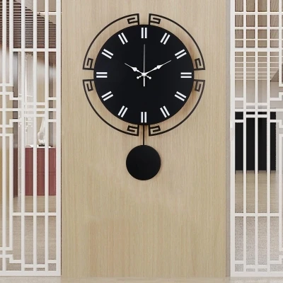 Wall clock modern minimalist Nordic bedroom atmosphere Chinese style living room creative fashion mute hanging table home clock