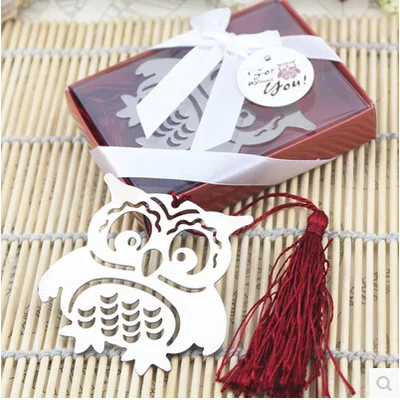 Marcapaginas Owl Book Markers Birds With Tassels Metal Bookmark Stationery For Kids Gift