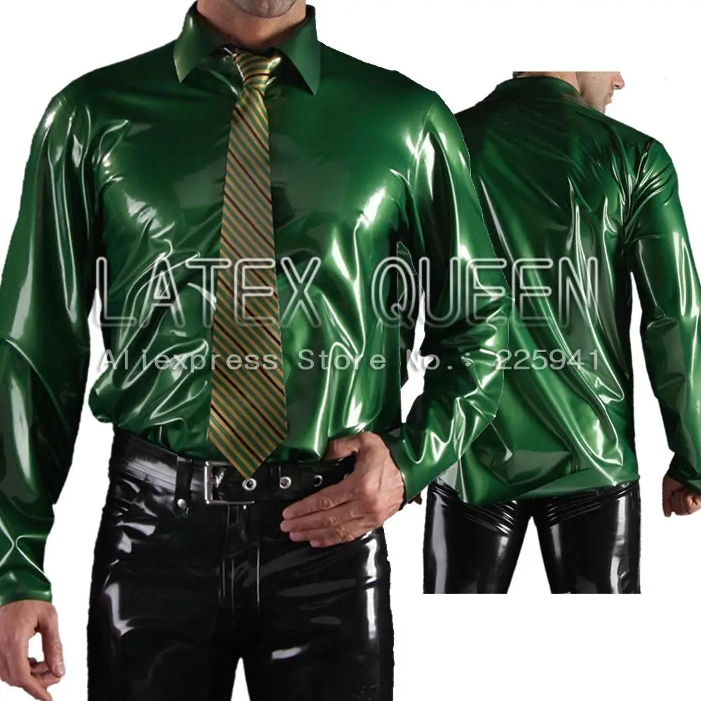 Hot sale men's latex shirt