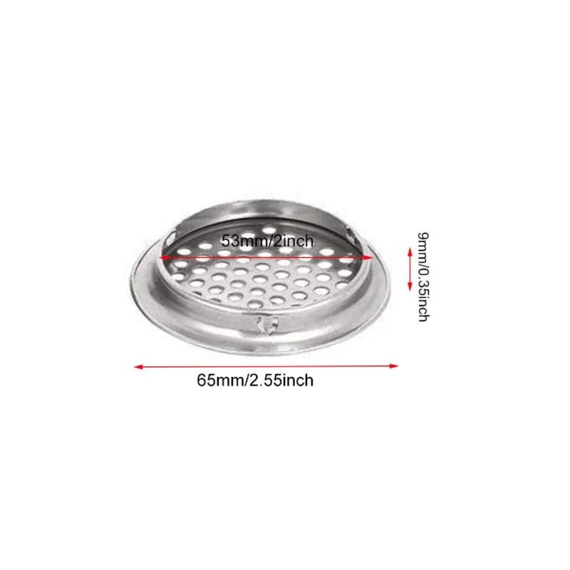 20pcs Stainless Steel Round Air Vent Louver for Cabinet Bathroom Office Kitchen Ventilation