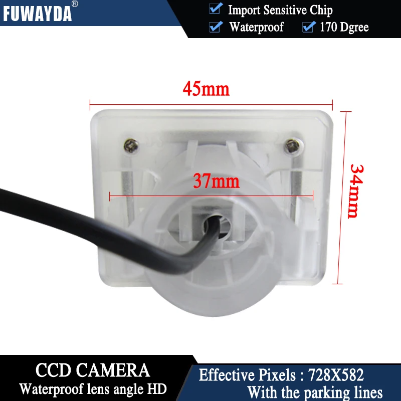 FUWAYDA Color CCD Car Rear View Camera for Mercedes-Benz C/E/S/C/CL CLASS W204 W212 W216 W221 C207+4.3 Inch foldable LCD Monitor