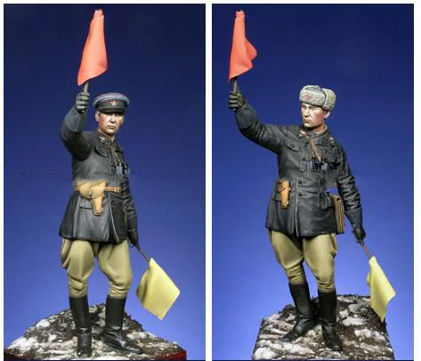 Unpainted Kit 1/16 120mm   Russian Officer  soldier s 120mm   figure Historical  Figure Resin  Kit model