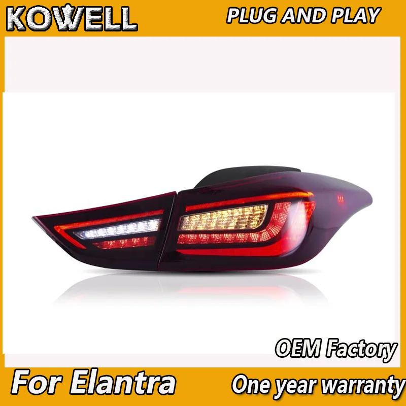 

KOWELL Car Styling for Hyundai Elantra Tail Lights New Elantra MD dynamic turn signal Rear Lamp DRL+Brake+Park+Signal