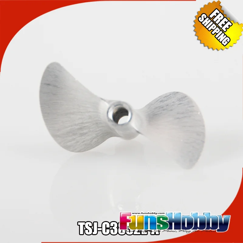 Tenshock CNC 7075-T6 2 blade Aluminium Propeller M4 for Eco Rc boat