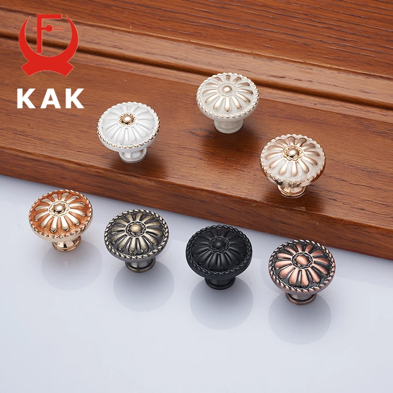 KAK European Zinc Alloy Cabinet Handles Wadrobe Door Pulls Drawer Knobs Kitchen Cupboard Handles Furniture Handle Hardware