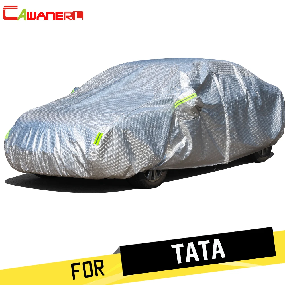 Cawanerl Thicken Cotton Car Cover Outdoor Anti-UV Sun Shade Snow Rain Protection Auto Cover For TATA Indica Indigo Safari Sumo