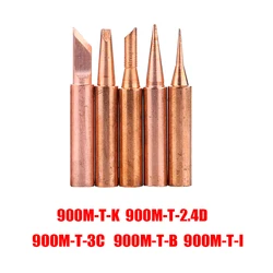 5pcs/lot 900M-T Copper Soldering Tip Lead-free Solder Iron Welding Tips BGA Soldering Station Tools