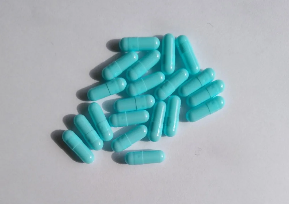 (10,000pcs/pack) Caps and Bodies Joined size 4# light blue/light blue Gelatin Empty Capsule,Capsule Shell--Size 4