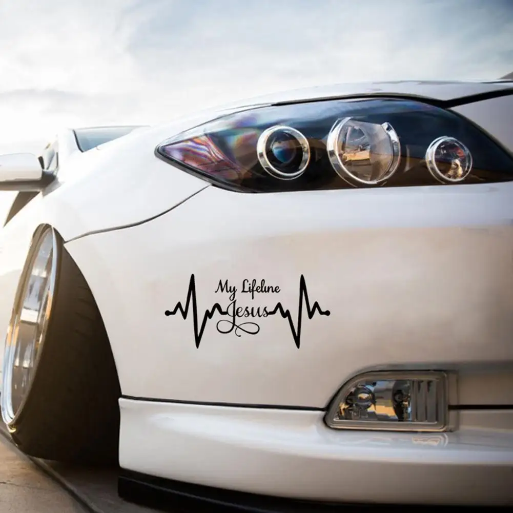 

New Fashion Lifeline Jesus Graph Sticker Christian God Religious Cute Car Styling Decal Car Sticker