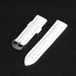 New Fashion Trendy Army Military Silicone Watch Strap Sports Wrist Watch Band Watchband White 20mm 22mm 24mm