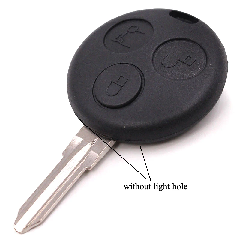 KEYECU di Ricambio di Controllo Remoto Chiave Borsette Caso Con 3 Bottoni-FOB per Mercedes-Benz Smart Fortwo 450 Forfour 451 Roadstar
