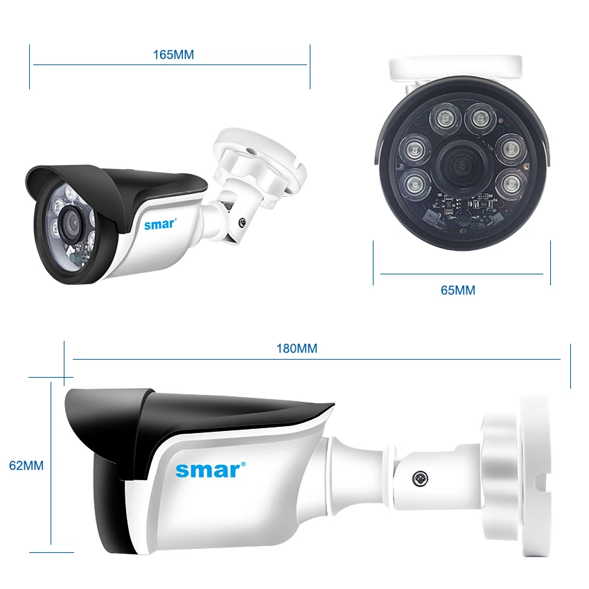 Imagem -02 - Smar-outdoor Cctv Câmera System 720p 1080p Ahd Câmera de Segurança ir Video Surveillance System 8ch Dvr Kits Pcs