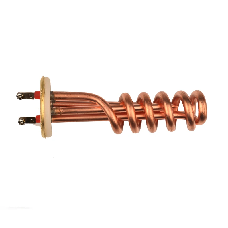 63mm cap spirality shape red copper heating element 3KW  220V for electricity boiling water,electric  heat pipe for water tank