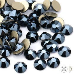 Hotselling Colore Nero Lucido di Cristallo 8 grande + 8 piccolo Taglio Sfaccettature di Cristallo Del Rhinestone Flatback Non Hotfix Rhinestones Della Decorazione