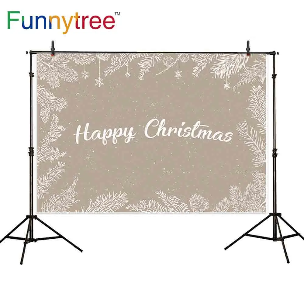 

Funnytree thin vinyl cloth newborn photography Christmas pine elegant home party holiday children backdrop background wallpaper