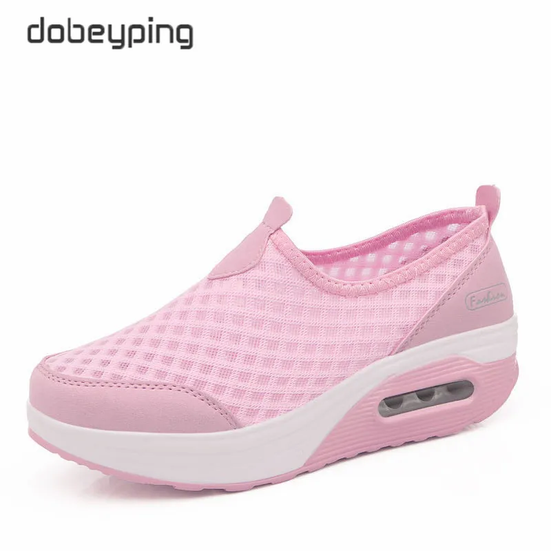 Dobeyping Primavera Autunno Casual Donne Air Mesh Scarpe Donna Appartamenti di Scarpe a Suola Piatta Delle Signore Della Piattaforma Sneakers Slip