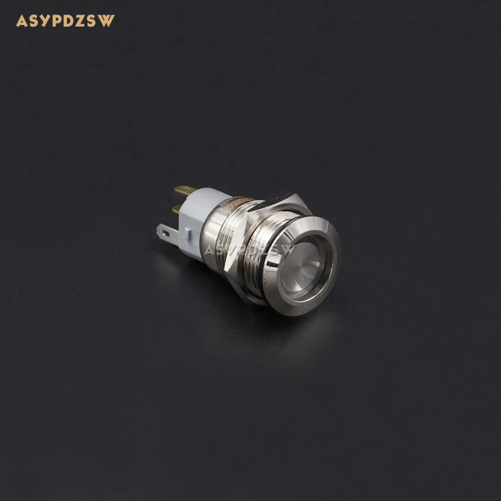 1 PCS 250V 3A 스테인레스 스틸 전원 공급 장치 스위치 금속 전원 단추 스위치 DC 12V 검정 또는 은색