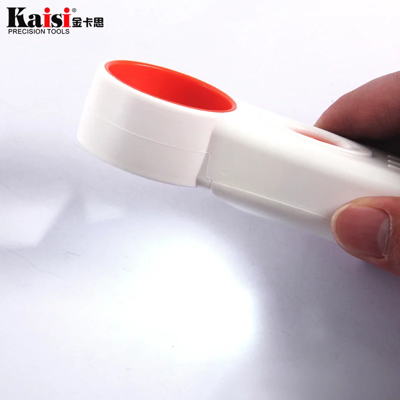 Portable 10X  Magnifier Magnifying Glass illuminated  LEDs Handheld Magnifier Light Magnified Tool For Reading