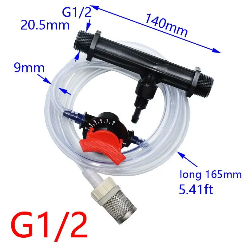 Venturi-Sistema de fertilización, inyector automático de fertilizante, jeringa de fertilizante, riego, 3/4, 1/2, 1 Juego