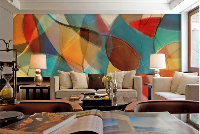 

Custom 3D large mural,colorful abstract dream color abstract oil painting,living room TV wall bedroom wallpaper