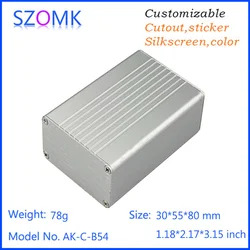 1Piece 30*55*80mm china suppliers szomk extruded aluminum case anodizing aluminum housing electronics enclosure control box