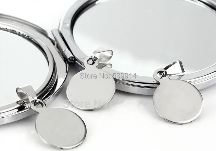 

30Pcs/lot Stainless Steel Silver Plated 17mm Round Glue on Pad Pendant Bails Metal Jewelry Blanks For Necklace Pendants