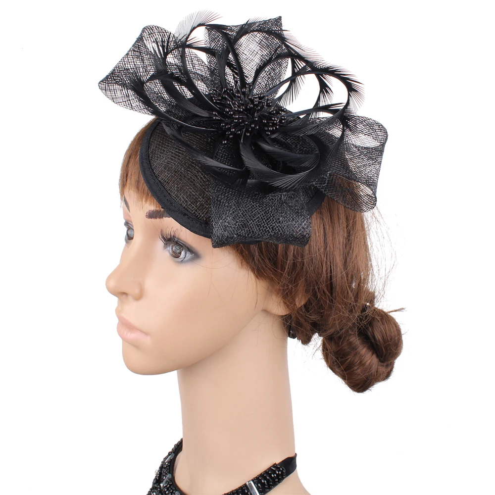 

Ladies Bridal Ladies Wedding Fascinator Hat Cocktail Party Tea Church Millinery Headband High Quality Sinamay Making Accessory