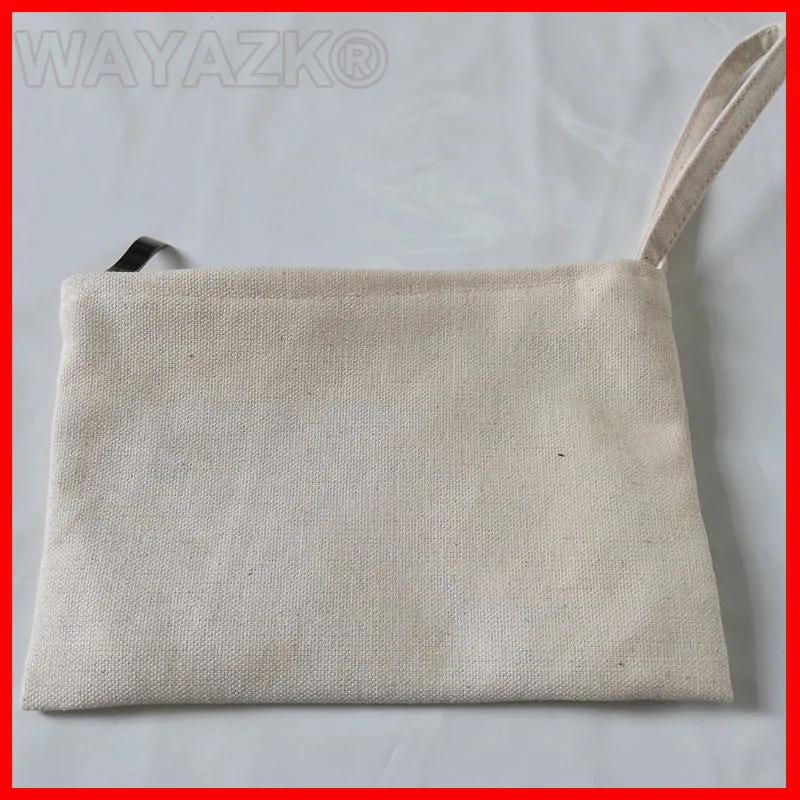 5pcs/lot  high quality cosmetic canvas cotton pouch gift bag with zipper