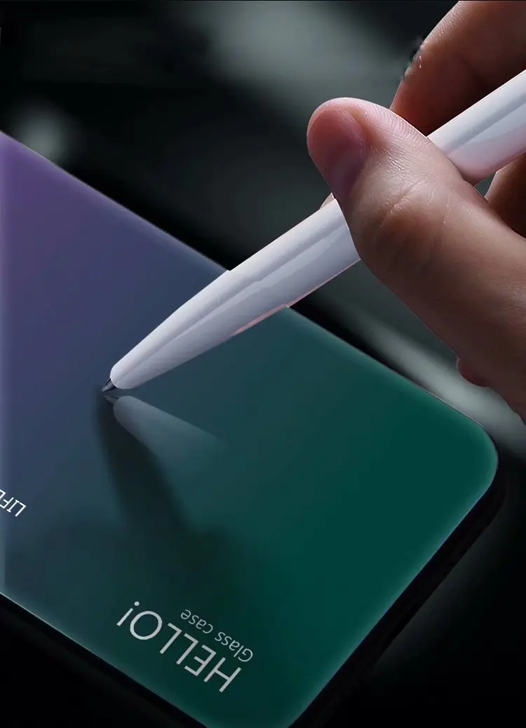 For Xiaomi Mi Max 3 Case Luxury Hard Tempered Glass Fashion Gradient Protective Back Cover case For xiaomi mi max3 phone shell